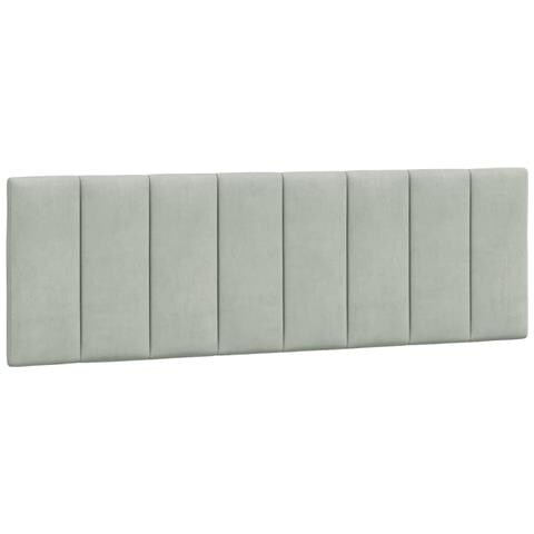 Cuscino Testiera Grigio Chiaro 160 Cm In Velluto - Foto 2