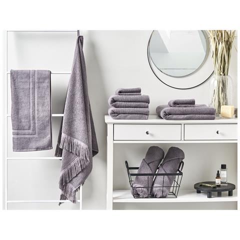 Set Di 9 Asciugamani Cotone Grigio Atiu - Foto 1