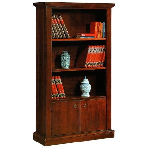 Libreria 2 Porte Arte Povera In Legno Tinta Noce 105x40x185 - Foto 1