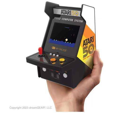 Atari Micro Player Pro: 100 Games, 6.75"" Mini Arcade Machine, Fully playable Video Game Collectible - Foto 2