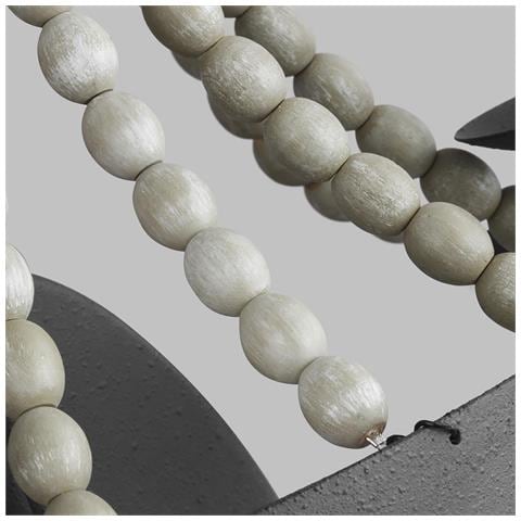 Applique Classica Nori Acciaio Zinco Scuro Anticato Legno Grigio 2 Luci E14 - Foto 2