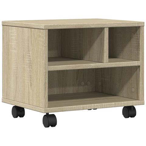 Supporto Per Stampante Con Ruote Rovere Sonoma 41x32x34,5 Cm - Foto 1