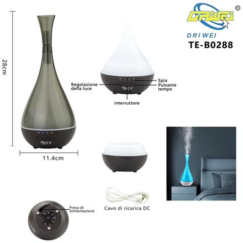 Diffusore Aroma Aromi Led Legno Aromaterapia Umidificatore Usb Casa 120ml B0288 - Foto 2