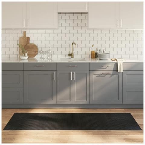 Tappeto Rettangolare Nero 70x200 Cm In Bambù - Foto 1