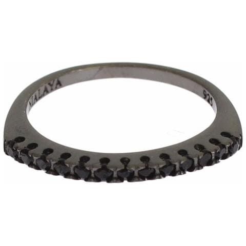 Anello Da Donna In Argento 925 Rodiato Nero Cz - Eu44 - Us3 - Foto 1