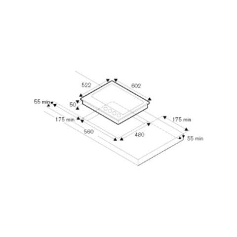 Piano Cottura P604LMODNE a Gas 4 Fuochi Gas Colore Nero - Foto 5