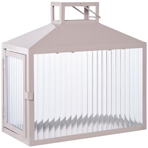 Lanterna Lucca - Beige - Metallo - 13x26,5x26,5 Cm - Foto 1