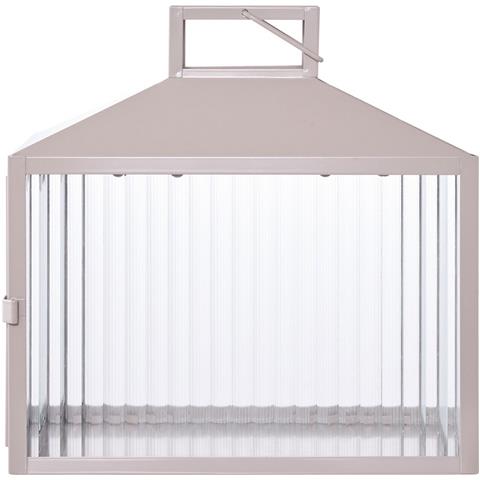 Lanterna Lucca - Beige - Metallo - 13x26,5x26,5 Cm - Foto 2