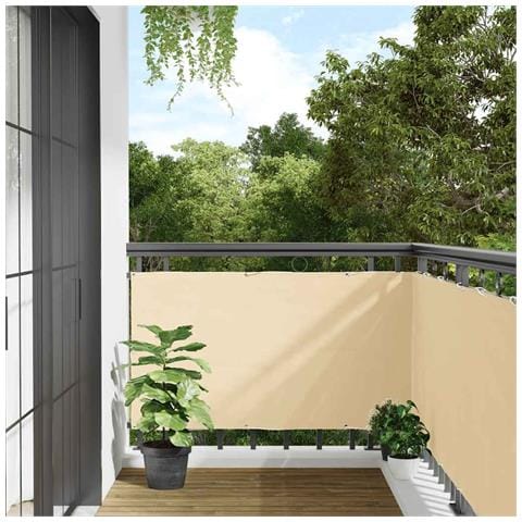 Paravento Da Balcone Crema 800x120 Cm In Pvc - Foto 1