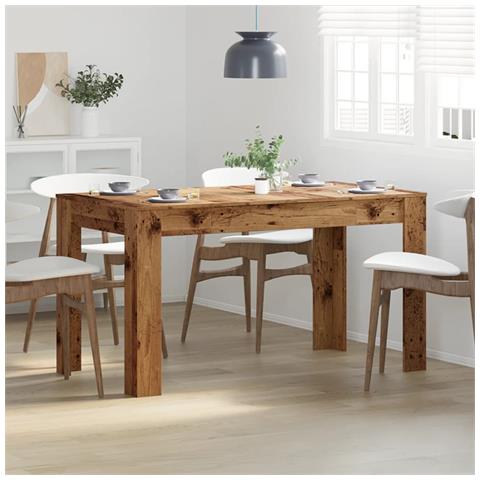 Tavolo Da Pranzo Legno Antico 140x74,5x76 Cm Legno Multistrato - Foto 3
