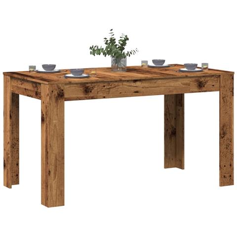 Tavolo Da Pranzo Legno Antico 140x74,5x76 Cm Legno Multistrato - Foto 1