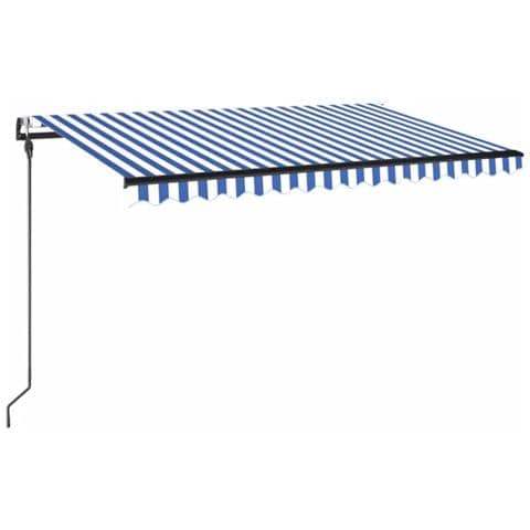 Lusso Casadino -  Tenda Automatica Con Sensore Vento E Led 400x300 Cm Blu Bianca - Foto 1