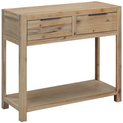 Tavolo Consolle 82x33x73 Cm In Legno Massello Di Acacia - Foto 2