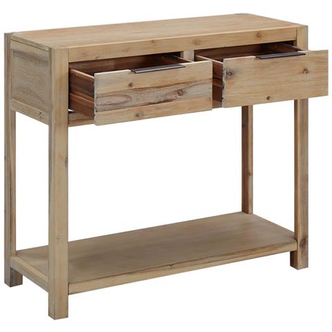 Tavolo Consolle 82x33x73 Cm In Legno Massello Di Acacia - Foto 1