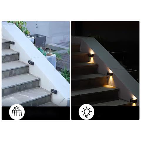 Luci Solari Per Recinzioni Luci Da Parete Per Esterni White 4 - Foto 7