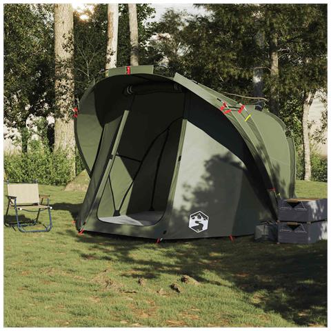 Tenda da Pesca per 4 Persone Verde Oliva Impermeabile - Foto 2