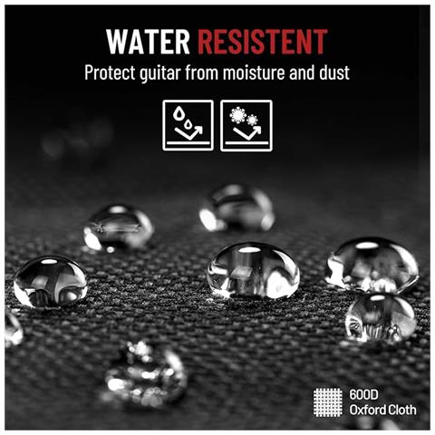 Custodia Per Chitarra Acustica Da 40-41 Pollici Con Imbottitura 10t Black - Foto 6