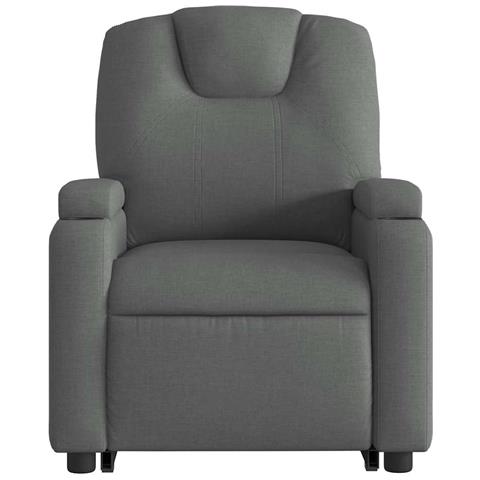 Poltrona Alzapersona Reclinabile Elettrica Grigio Scuro Tessuto - Foto 9