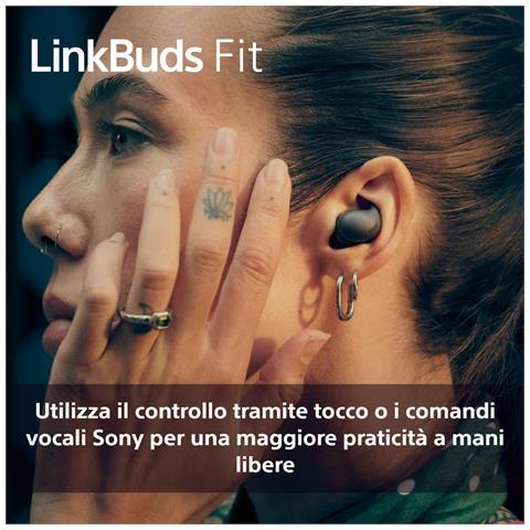 LinkBuds Fit - Cuffie True Wireless Bluetooth con Noise Cancelling - Comfort per tutto il giorno, IPX4, audio ad alta risoluzione, modalità Ambient Sound, durata della batteria fino a 21 ore, connessione Multipoint, iOS e Android - Violet - Foto 2