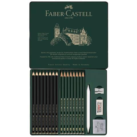 Pitt Graphite Matt & Castell 9000 Set Multi 20 pz - Foto 2