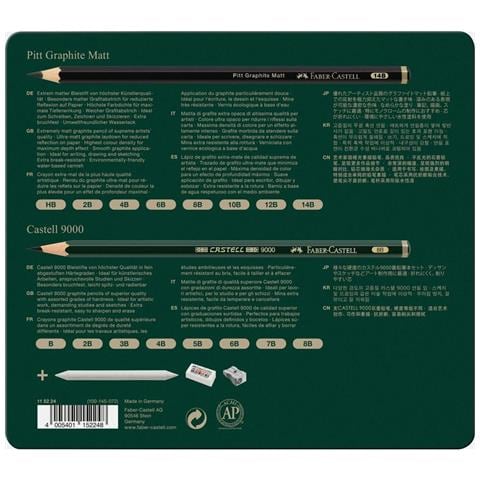 Pitt Graphite Matt & Castell 9000 Set Multi 20 pz - Foto 5