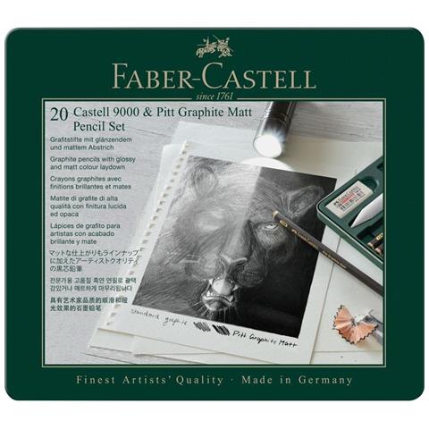 Pitt Graphite Matt & Castell 9000 Set Multi 20 pz - Foto 1