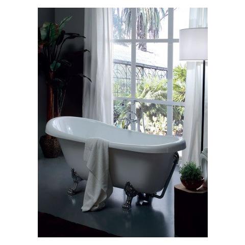 Vasca Freestanding Bianco Lucido Astoria Rosa Bianco /argento - Foto 1