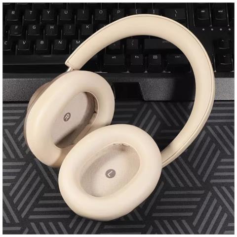 Cuscinetti Auricolari Di Ricambio In Pelle Proteica Dorata Compatibili Con Huawei Freebuds Studio - Foto 4