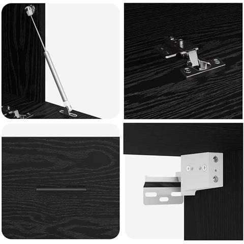 Armadietto a muro Rovere nero 100 x 36.5 x 35 cm - Foto 9