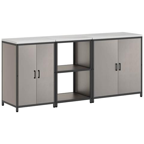 Set di Stoccaggio per Cucina 3 pcs Ruggine 210 x 50 x 92 cm - Foto 9