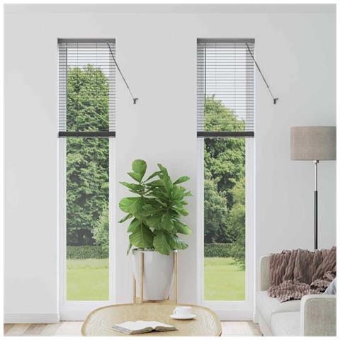 Tenda per Finestra con tende Manuale Grigio scuro Alluminio - Foto 2