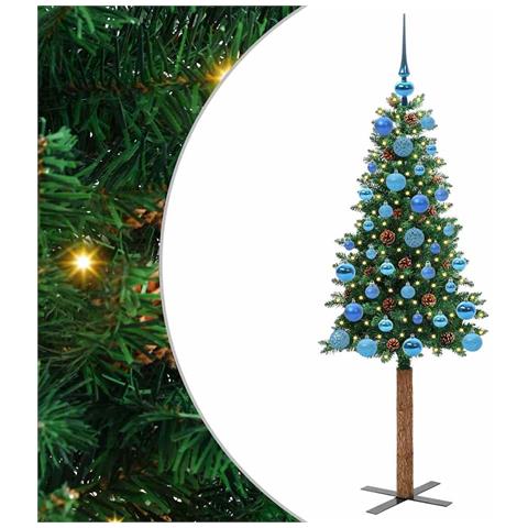 Albero di Natale snodato con 150 LED con supporto Verde 150 cm - Foto 1