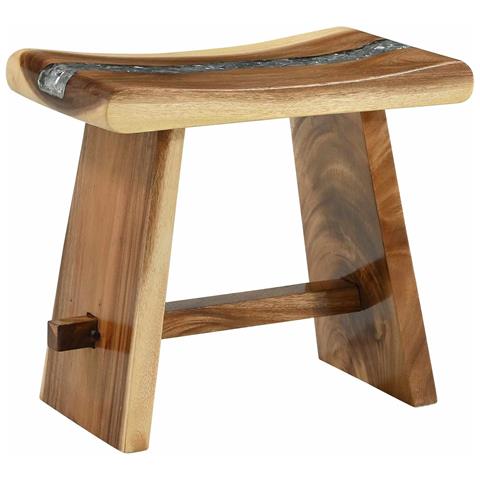 Sgabello per Bagno Naturale 50 x 30 x 45 cm Legno Naturale - Foto 1