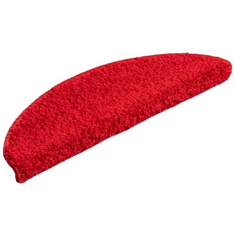 Tappetini per scale 20 pz 56x17x3 cm rossi semicircolari - Foto 2