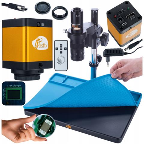 Set Microscopio Digitale Earth Pro Mcep-0.5x + Camera Pegasus Pro Kmpp-hdmi-tf 12mp + Tappetino In Silicone 380x260mm - Alta Risoluzione, Zoom, Registrazione Immagini | Ideale Per Ricerca E Analisi Dettagliata - Foto 1