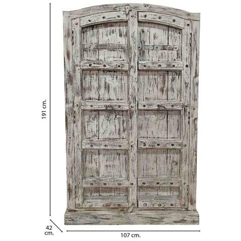 Armadio In Legno Grigio Artigianale 107x42x191h Cm - Foto 4