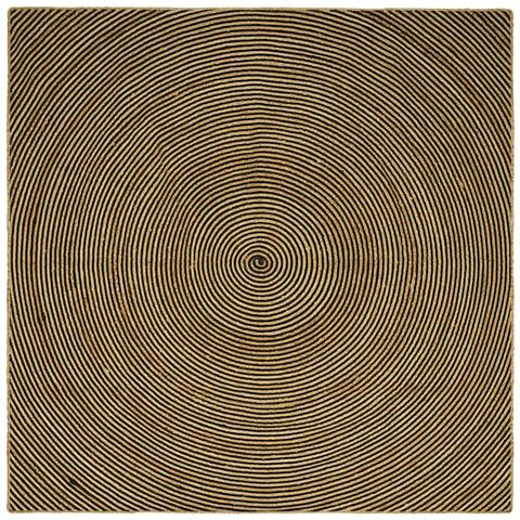 Tappeto Naturale e Nero 300 x 300 cm Juta - Foto 1