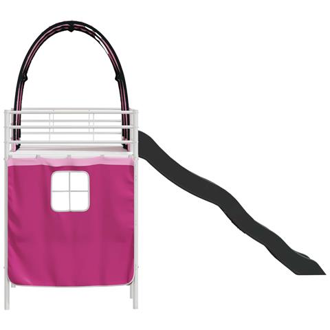 Struttura del letto loft per bambini Bianco e Rosa 90 x 190 cm - Foto 9