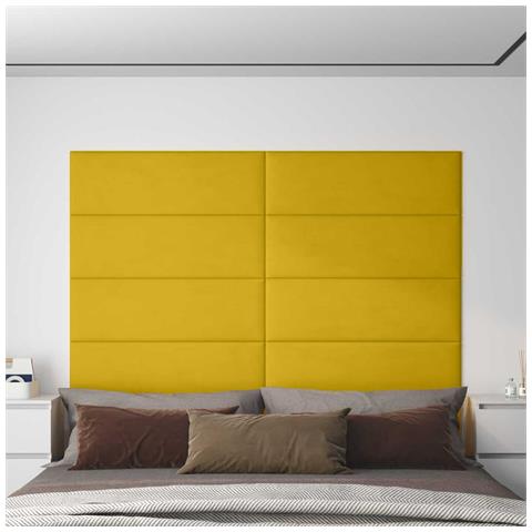 Testiera da Parete 12 pcs Giallo Velluto - Foto 2