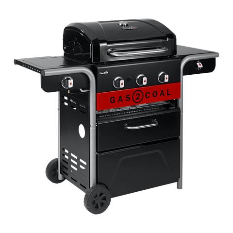 Char-Broil Gas2Coal 2.0 3B, 13600 W, Grill, Carbone + gas naturale, MADE2MATCH, Carrello, Griglia - Foto 2
