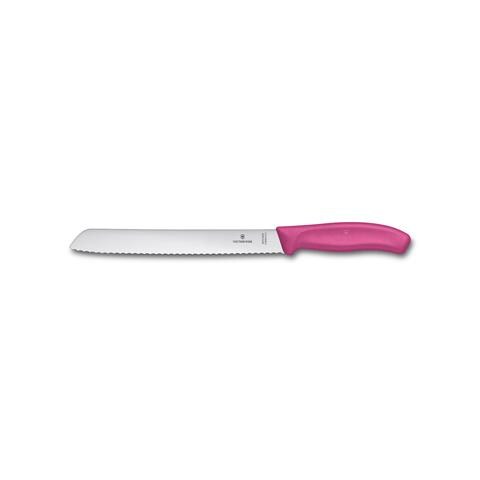 Coltello da pane con manico Fibrox rosa - Foto 1