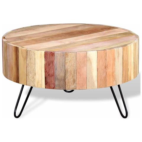 Tavolino Da Caffè In Legno Massello Recuperato - Foto 1