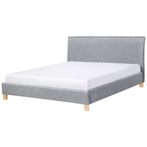 Letto Matrimoniale Moderno In Tessuto Grigio 160x200cm Sennez - Foto 32