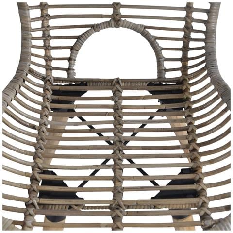 Sedie da Pranzo 4 pz in Rattan Naturale Marrone - Foto 7