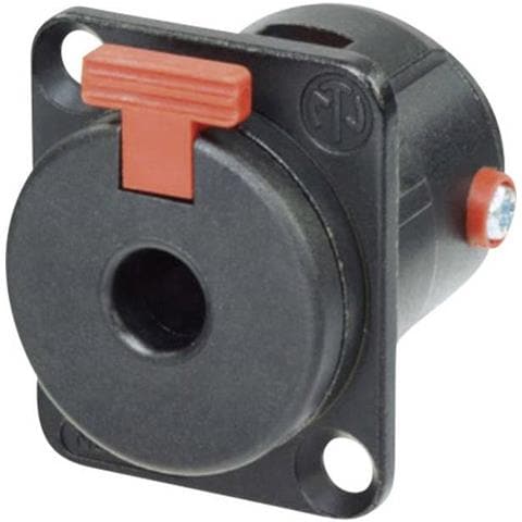 Jack 6.35 Mm Presa A Pannello Contatti Dritti Poli: 2 Mono Nero 1 Pz. - Foto 1