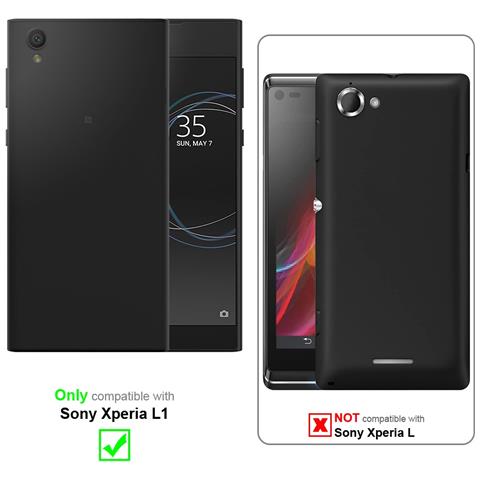 Custodia Compatibile Con Sony Xperia L1 In Nero Di Notte - Coperchio Protettiva Con Chiusura Magnetica, Funzione Stand E Tasca Per Le Carte - Foto 10