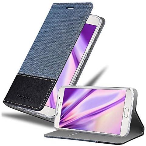 Custodia Compatibile Con Samsung Galaxy Note 5 In Blu Scuro Nero - Coperchio Protettiva Con Chiusura Magnetica, Funzione Stand E Tasca Per Le Carte - Foto 1