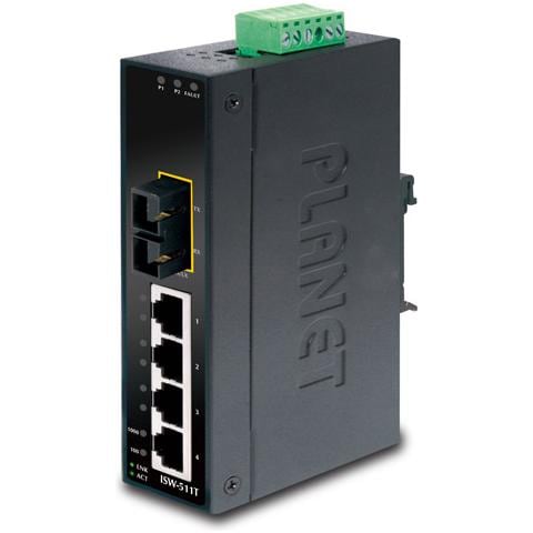 ISW-511TS15, IEEE 802.3, IEEE 802.3u, IEEE 802.3x, No gestito, L2, Fast Ethernet (10/100) , Nero, -40 - 75 °C - Foto 1