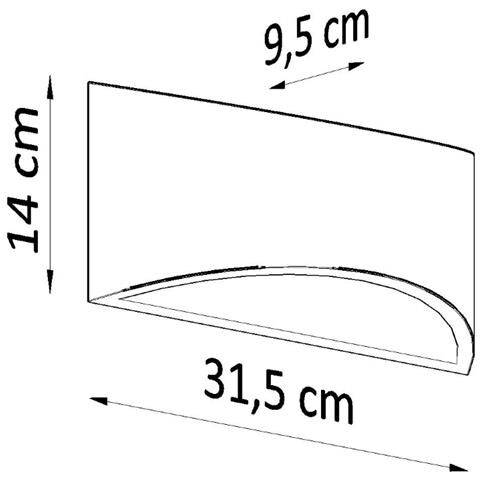 Applique Da Parete Vixen Bianco 110x310x150 Mm Ceramica - Foto 8
