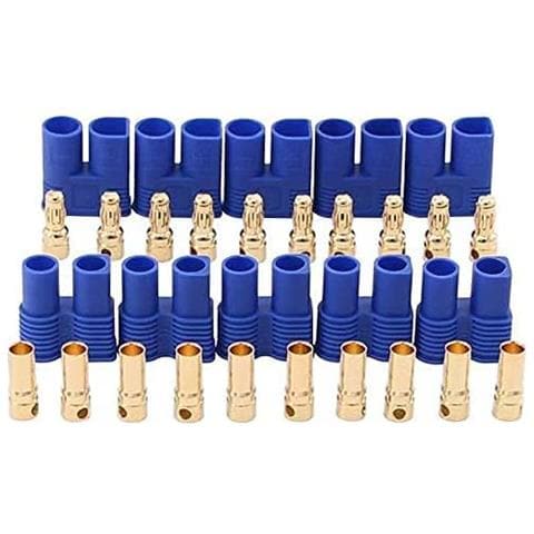 5 Paia Ec3 Di Alta Qualità, Maschio-femmina, Connettori Per Batterie Da Modellismo Rc Lipo, Colore Blu - Foto 1
